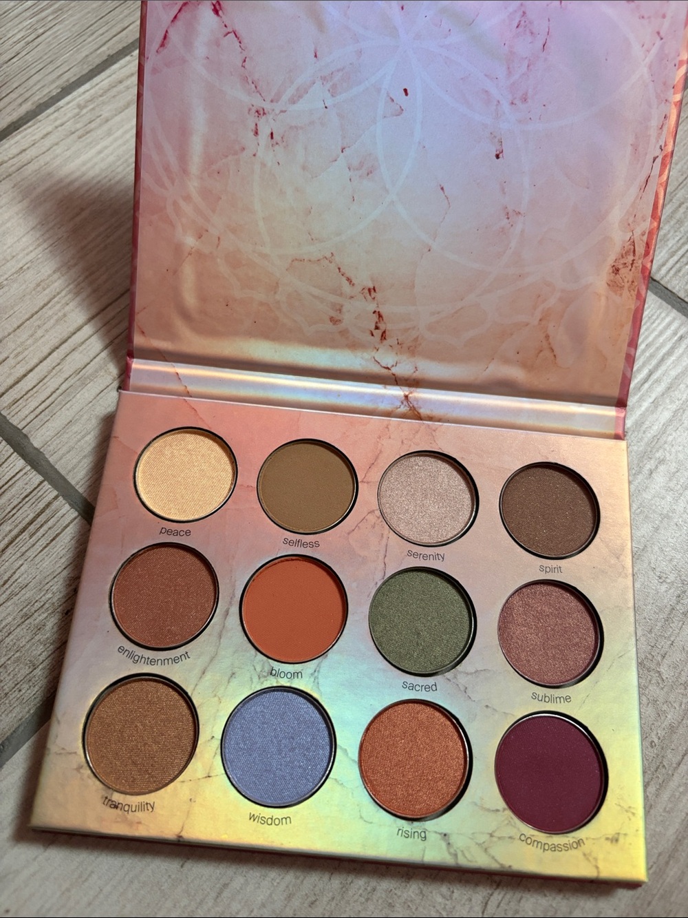 OFRA 12-Color Eyeshadow Palette — Peach, Brown, Green, Purple, Gold, Coral